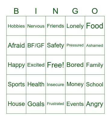 TRAC-D Bingo Card