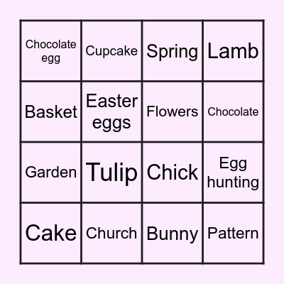 Easter Bingo Card