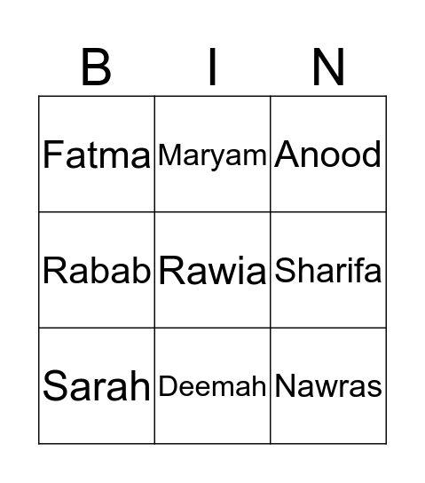 QPS Mini - Gathering Bingo Card