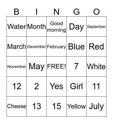 Foreign Language Week Bingo Card