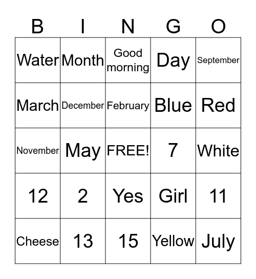 Foreign Language Week Bingo Card