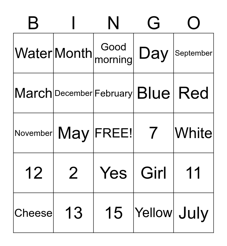 Foreign Language Week Bingo Card