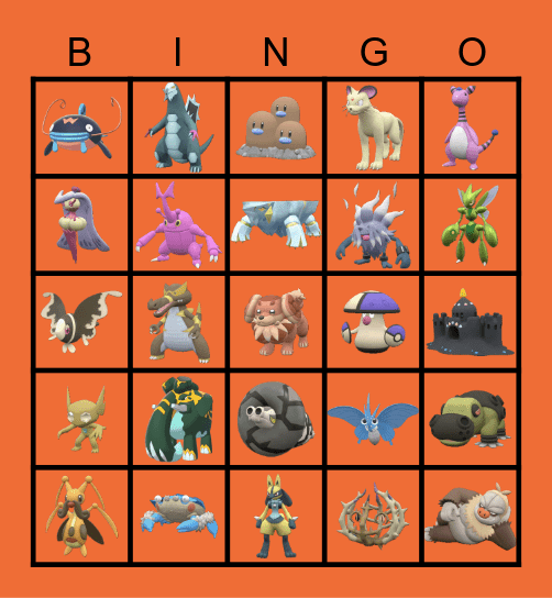 Shiny Bingo Card