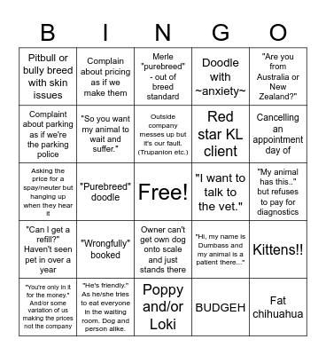 Reception Bingo! Bingo Card
