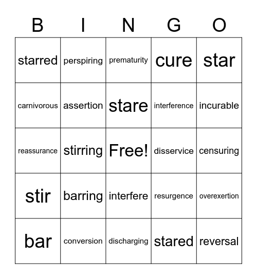 7-4 Bingo Card