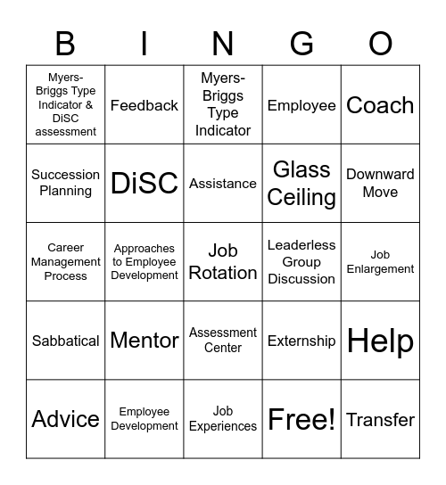 Developing Employees for Future Success Bingo Card