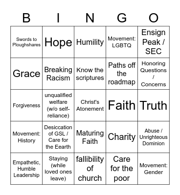 April Conference '23 Bingo Card