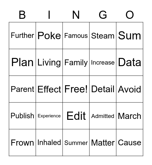 BINGO Card