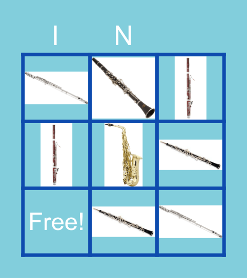 Woodwind Family Bingo Card