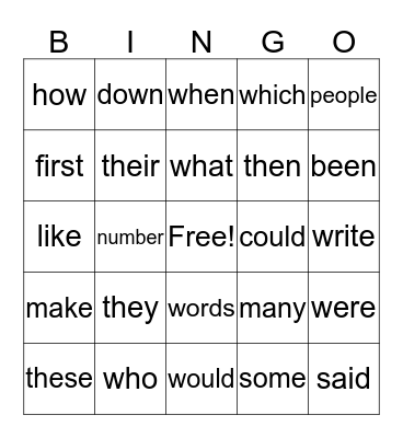 Bingo Card