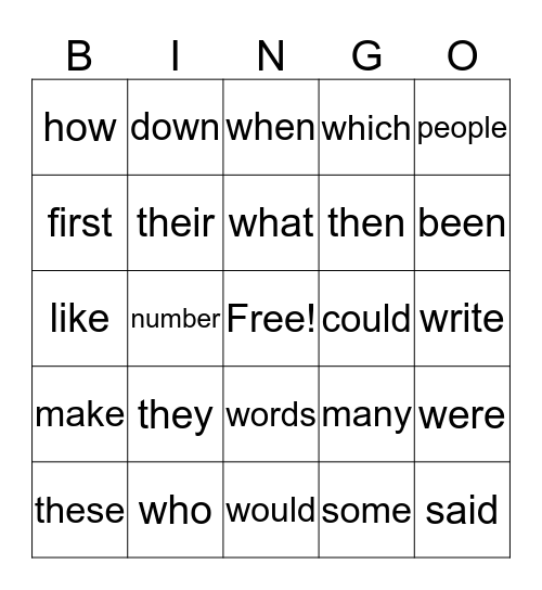 Bingo Card