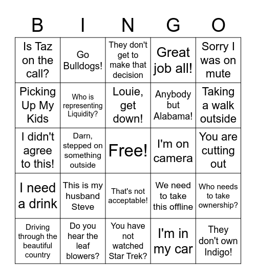 All About Lynn Bingo Card