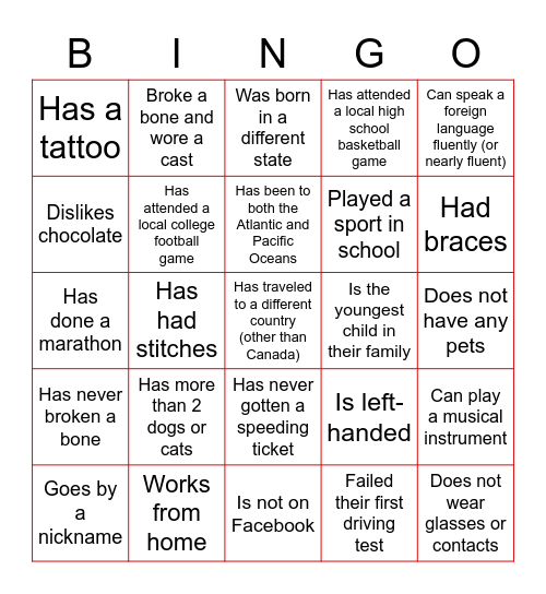 Virginia Visionaries of the Year 2023 Bingo Card