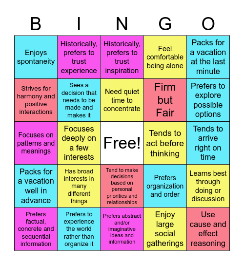 BINGO Card