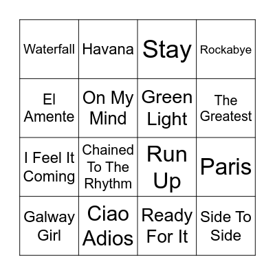 Speedy Mish Mash Bingo Card
