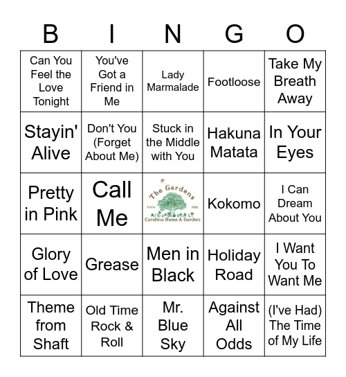 Film Bingo Card