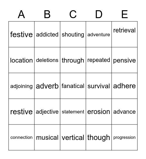 Battleship! ab- -al tion sion Bingo Card