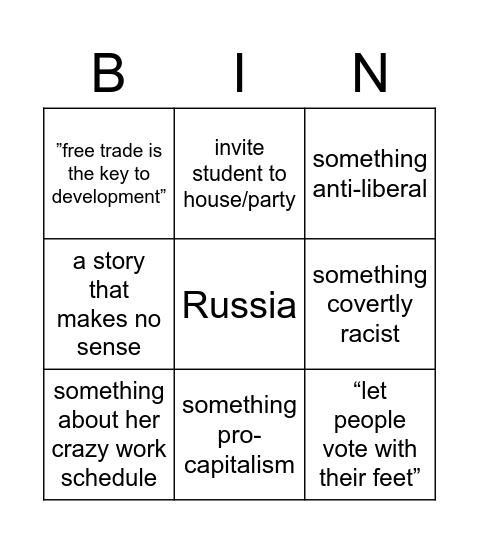 development<3 Bingo Card