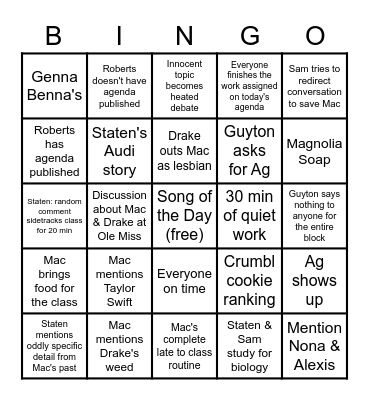 AP Research Bingo Card