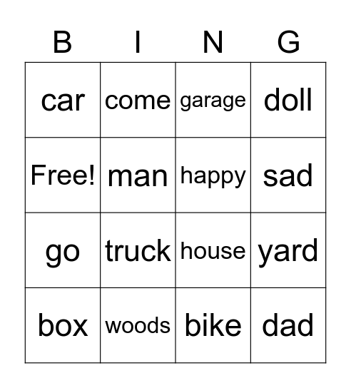 PF 500 Bingo Card