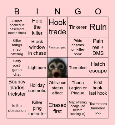 DBD Survivor Bingo Card