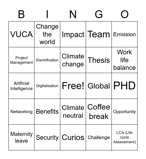 ABB Bingo Card