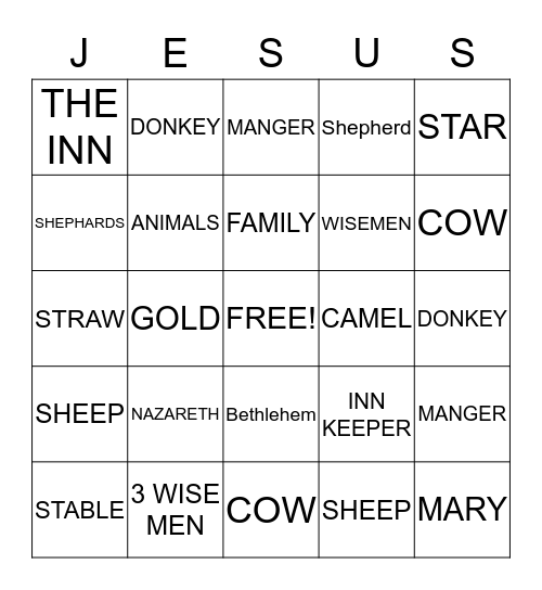 CHRISTMAS BINGO Card