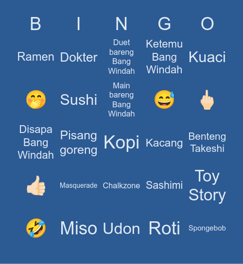 ian0tnt's Bingo Card