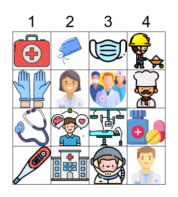 LOS DOCTORES Y LAS PROFESIONES Bingo Card