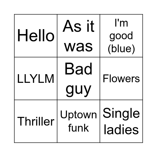 BINGO Card