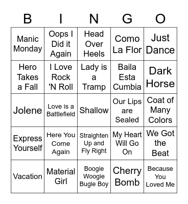 WHM 2023 Bingo Card