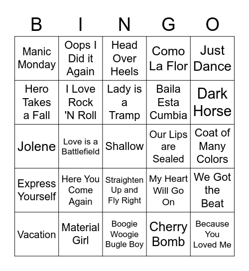 WHM 2023 Bingo Card