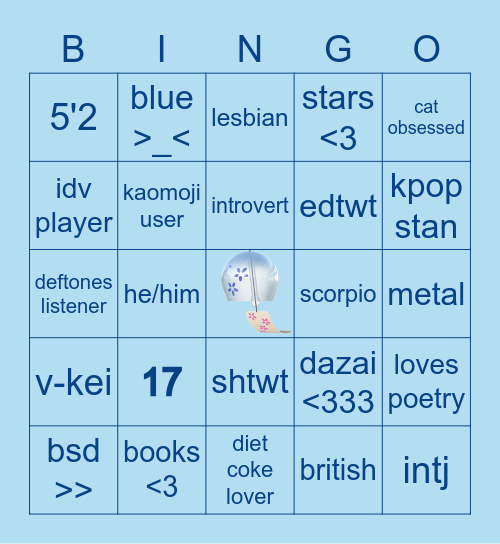 solene's bingo :3 Bingo Card