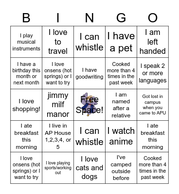 ALRCS Bingo Card