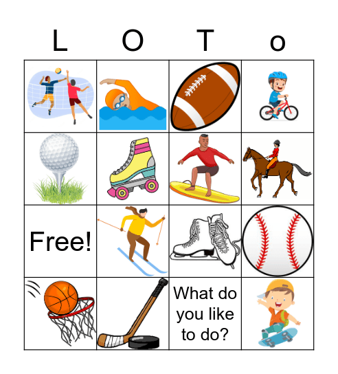 Les Sports Bingo Card