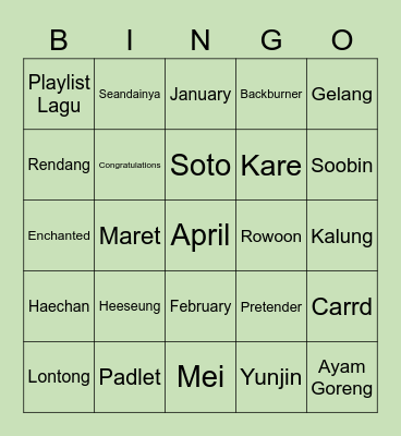 TapeOfHyunsuk Bingo Card