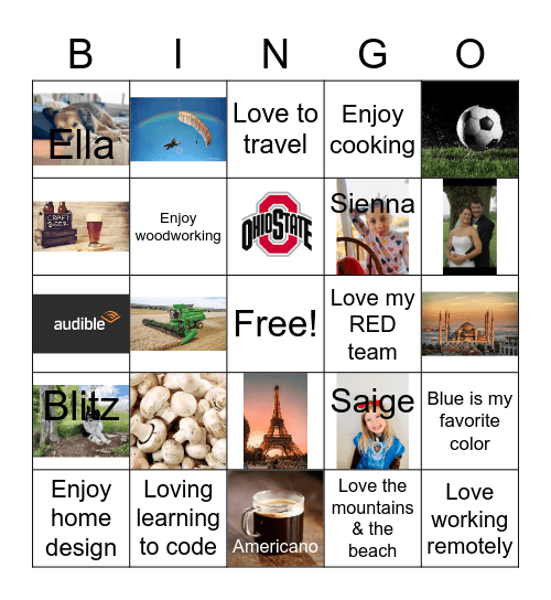 Susannah's favorites Bingo Card