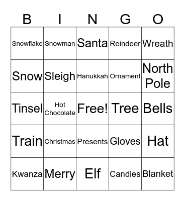 Holiday Bingo Card