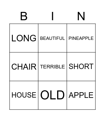 Bingo Card