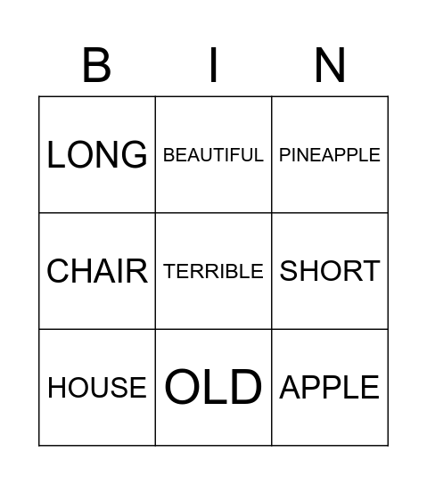 Bingo Card