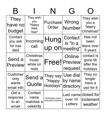 Grey House Bingo Card