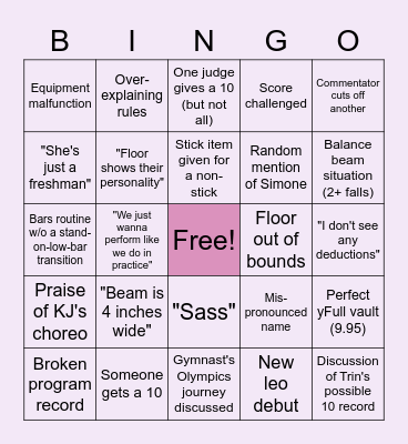 NCAA Regionals BINGO! Bingo Card