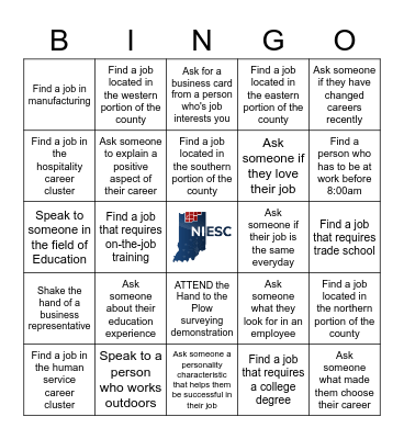 FIELD OF DREAMS                   Career BINGO Card