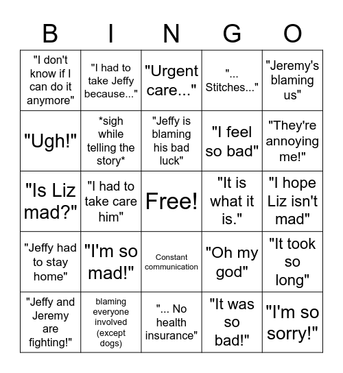 Maddy's Story Bingo! Bingo Card