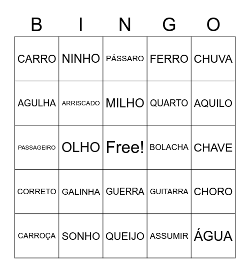BINGO Card