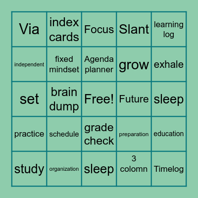 Avid Bingo Card