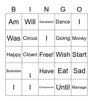 Enactus CBU Bingo Card