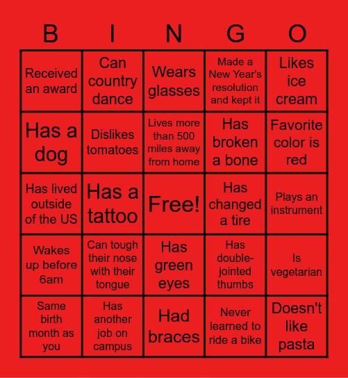 Signing Day Bingo Card