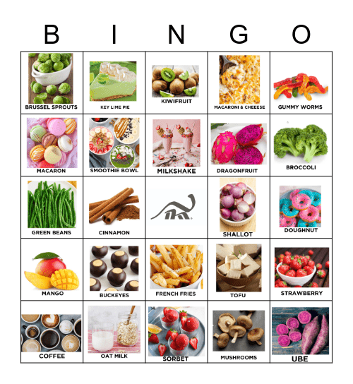 What's On The Menu Bingo Card