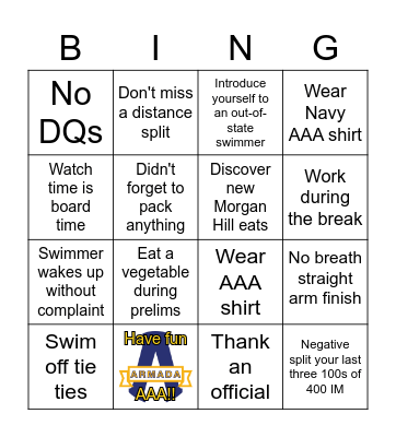 Far Western Parents/Coaches Bingo 2023 Bingo Card
